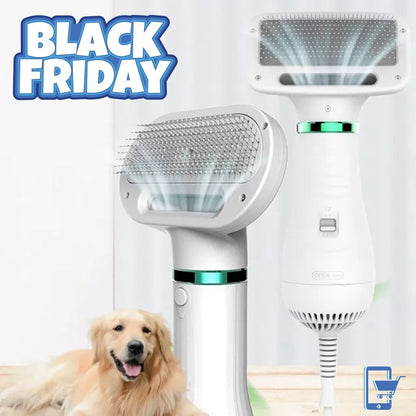 🐾 Cepillo Secador 2 en 1 Silencioso para Mascotas 🐾